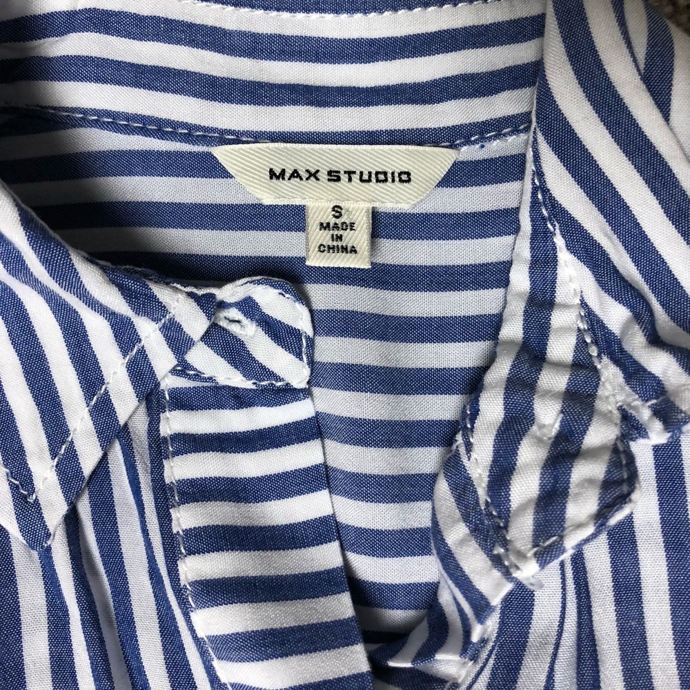 Max Studio Pullover Style Striped Button Down Shi… - image 6